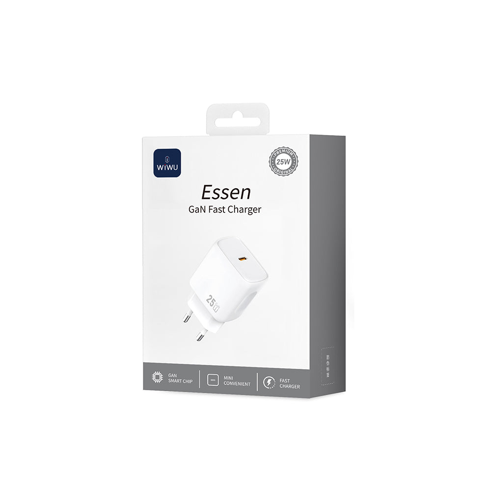 Wiwu Wi-G016 Essen Serisi GaN Tech PD Hızlı Şarj Özellikli 25W Şarj Başlığı Wiwu Wi-G016 Essen Serisi GaN Tech PD Hızlı Şarj Özellikli 25W Şarj Başlığı
